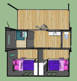 モービル ハウスの小屋の拡張できる容器の家が付いているRainproof移動式家の容器