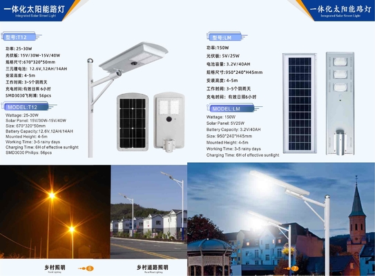 太陽光室外照明 LEDストリートライトポール 太陽光ランプ 太陽光と風の補完的な室外照明